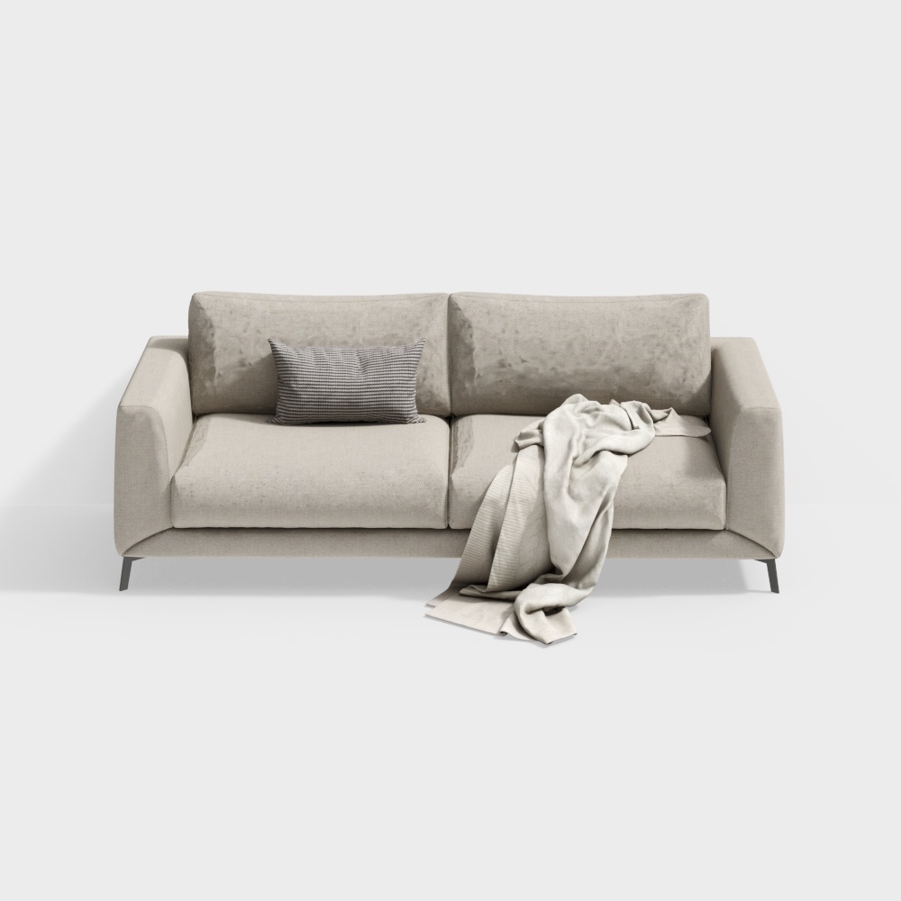 Wabi-sabi antique style living room multi-person sofa