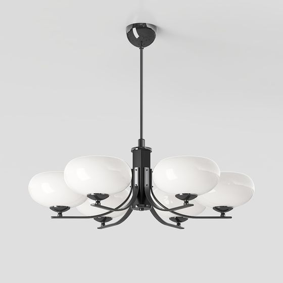 Elegant Low-Poly Chandelier 3D model