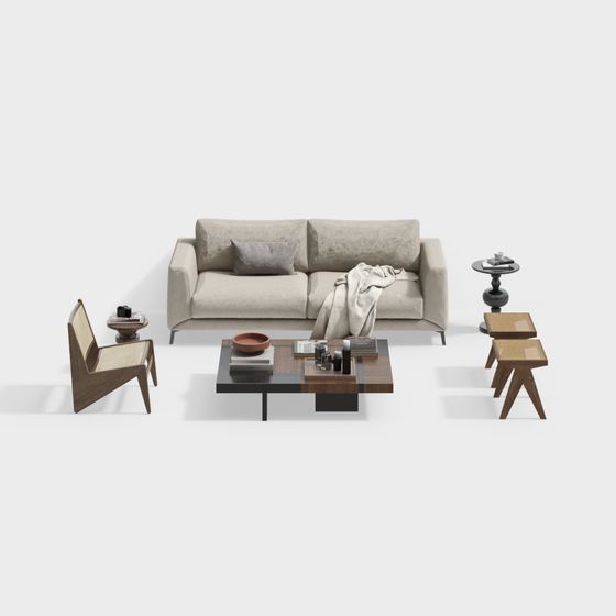 Urban Living Room Set 3D model