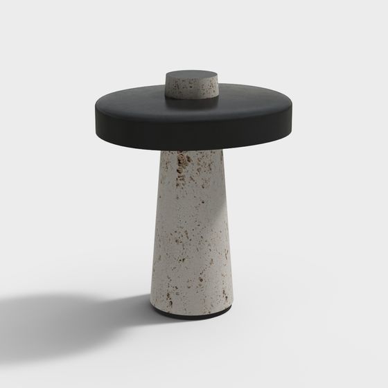 Elegant Concrete Round Table 3D model