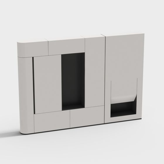 Contemporary Storage Cabinet 3D model for Interiors