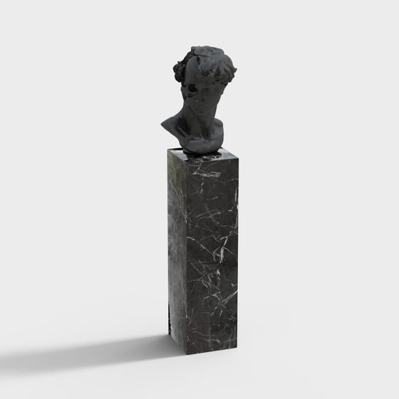 Elegant Marble Bust 3D Model for Creative Projects