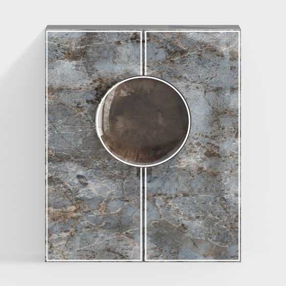 Elegant Marble Mirror Cabinet 3D model for Contemporary Spaces