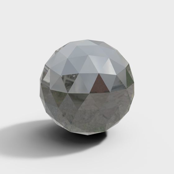 Stunning Prism Sphere 3D Model with Low Poly Style