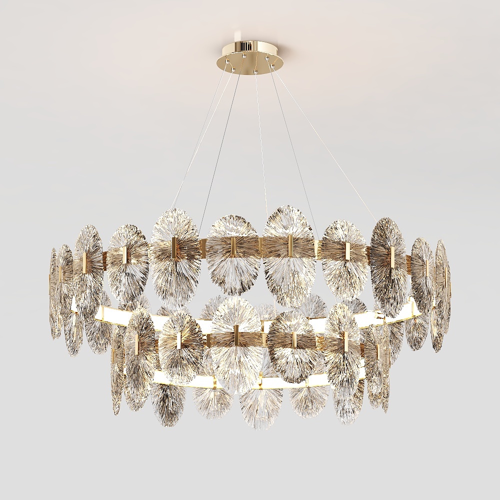 Modern light luxury living room crystal chandelier