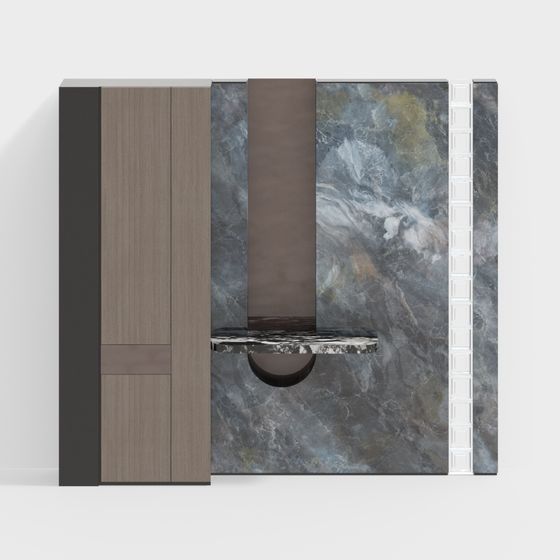Urban Elegance Cabinet 3D model for Modern Interiors