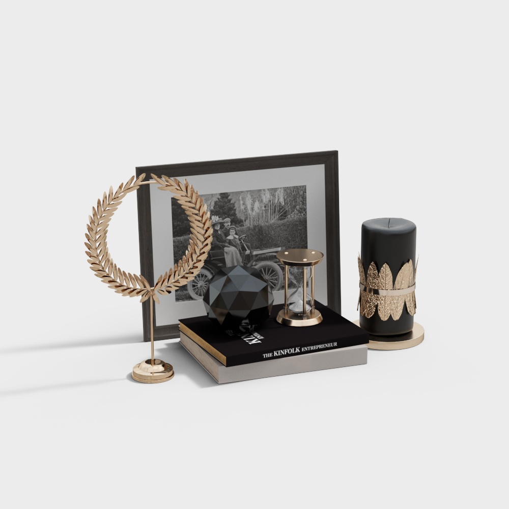 Elegant Vintage Modern Decorative 3D model