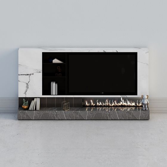 Stylish TV Cabinet 3D model for Contemporary Spaces