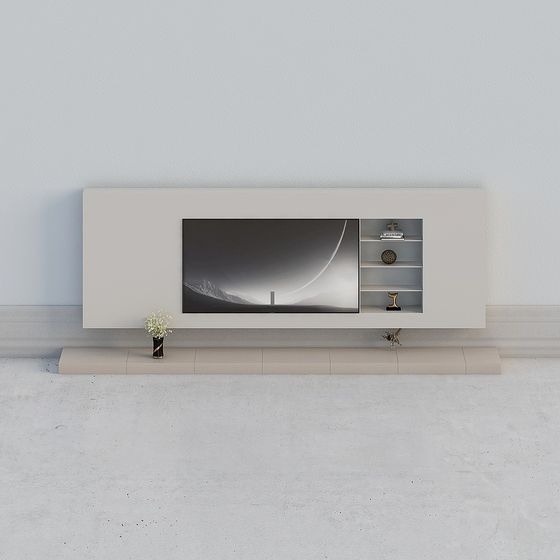Modern Minimalist TV Cabinet 3D model