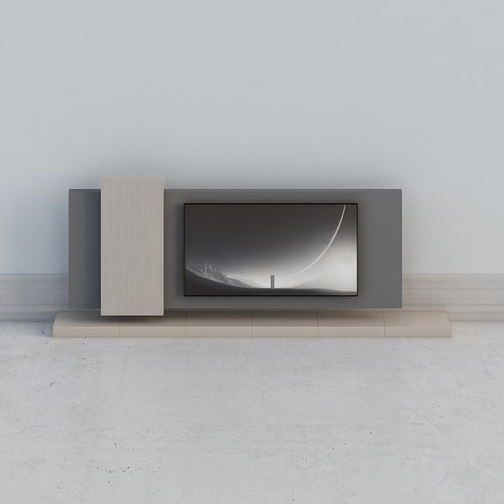 Elegant Minimalist TV Cabinet 3D model