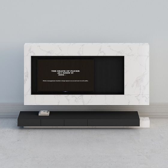 Modern Minimalist TV Stand 3D model