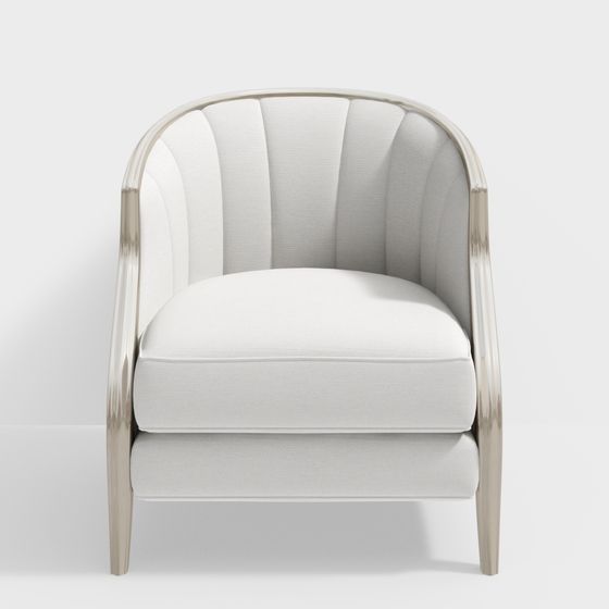 Sleek Armchair 3D model for Modern Interiors