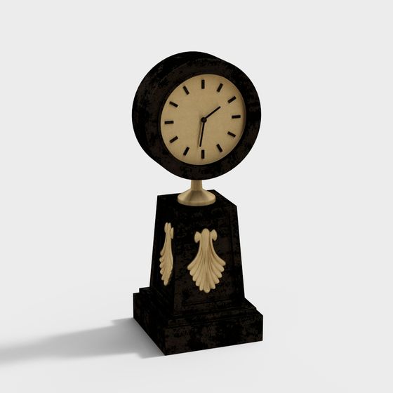 Vintage Clock 3D model with Unique Retro Charm