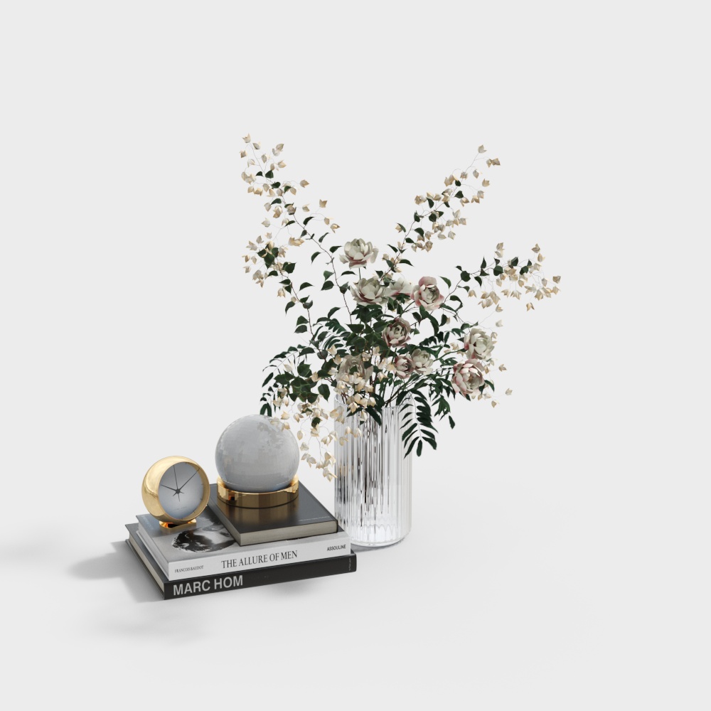 Elegant Vase and Decorative Items 3D model