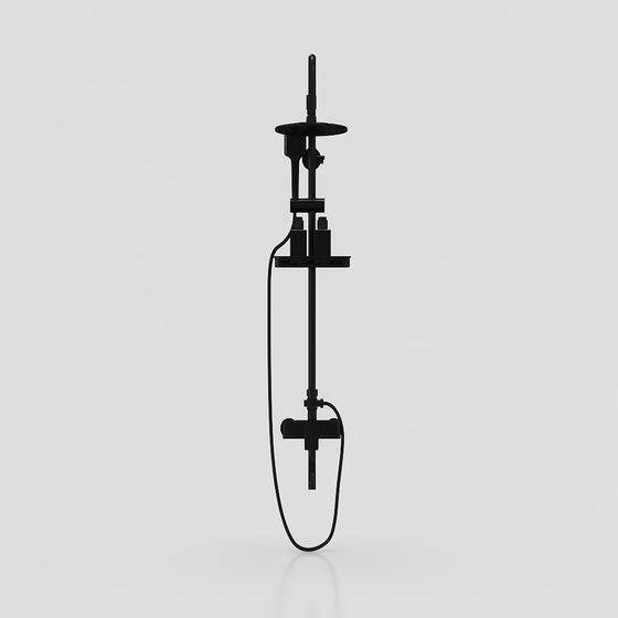 Sleek Low-Poly Shower System 3D model