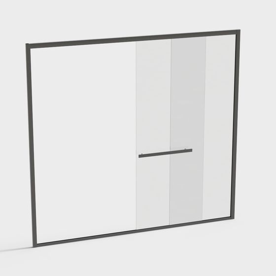 Stylish Minimalist Sliding Door 3D Model