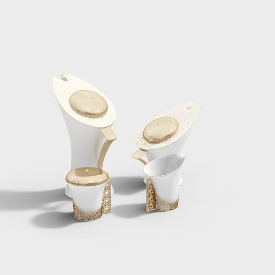 Elegant Vase Set 3D model