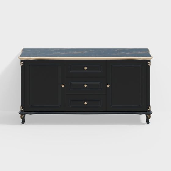 Vintage Luxury Sideboard 3D model