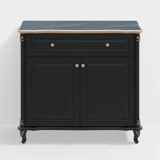 Vintage Style Storage Cabinet 3D model