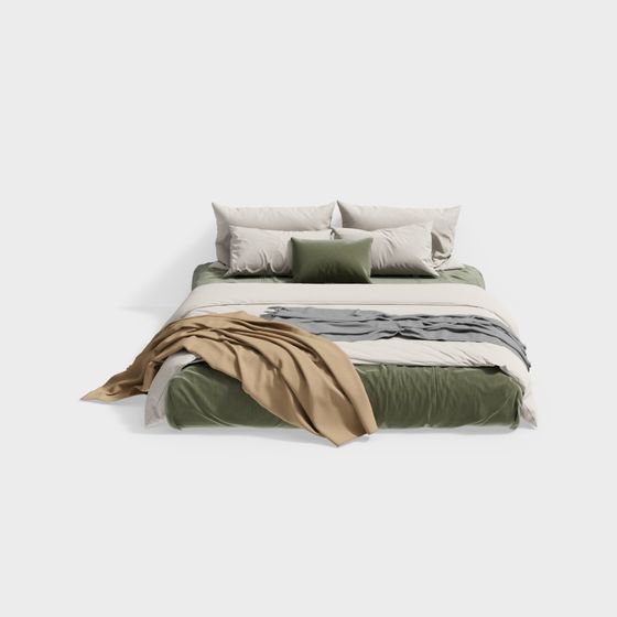 Modern Low-Poly Bed 3D model