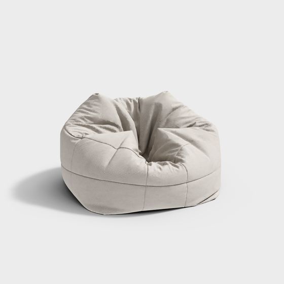 Stylish Bean Bag Chair 3D model for Modern Interiors