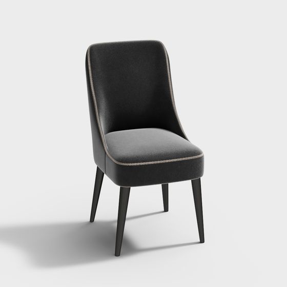 Mid-Century Modern Chair 3D model for Various Spaces