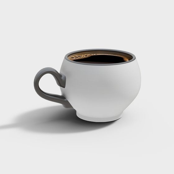 Modern Low-Poly Coffee Cup 3D Model