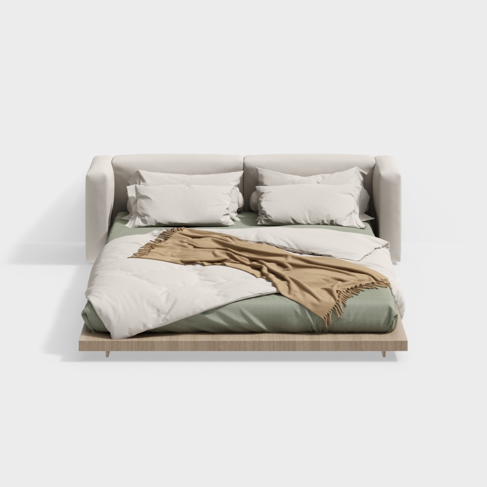 Modern minimalist double bed