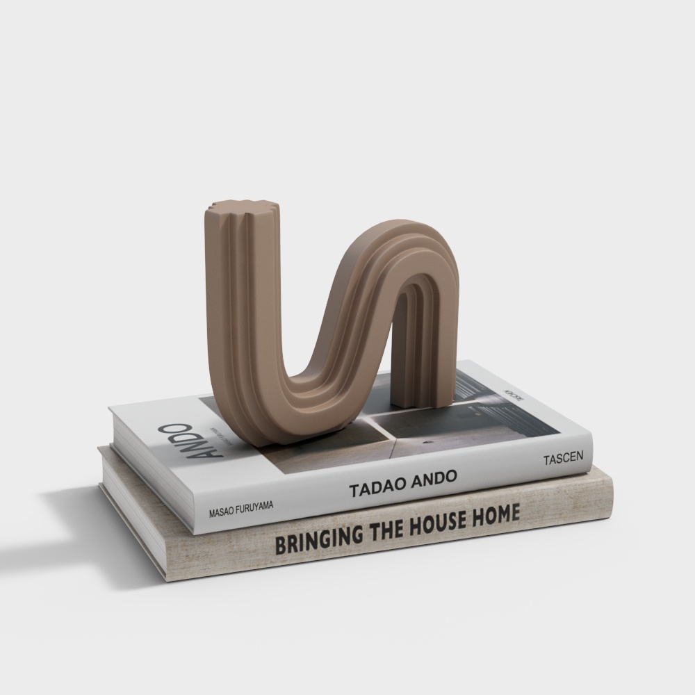 S-Shaped Bookshelf 3D Model