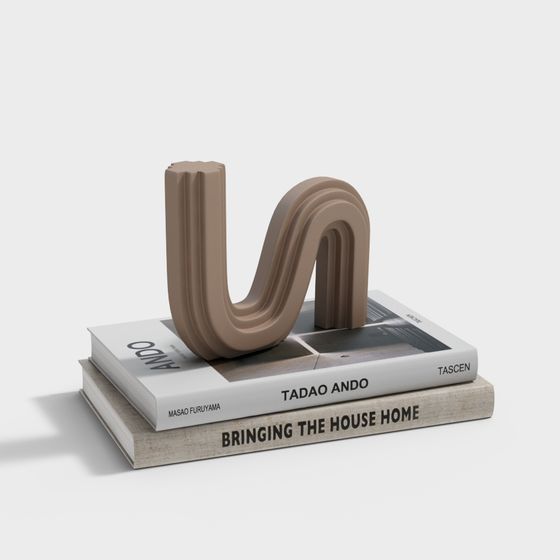 S-Shaped Bookshelf 3D Model