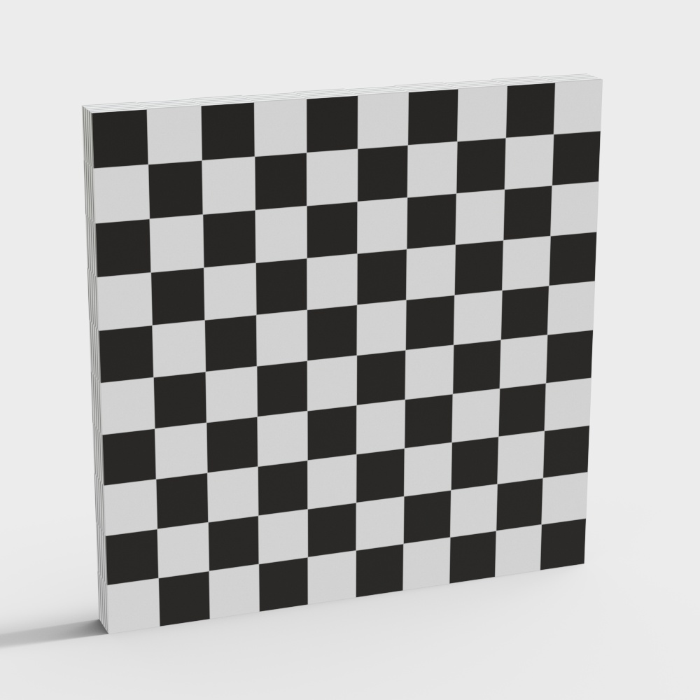 Unique Low-Poly Checkerboard 3D Model
