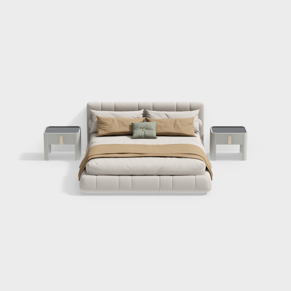 現代臥室雙人床組合