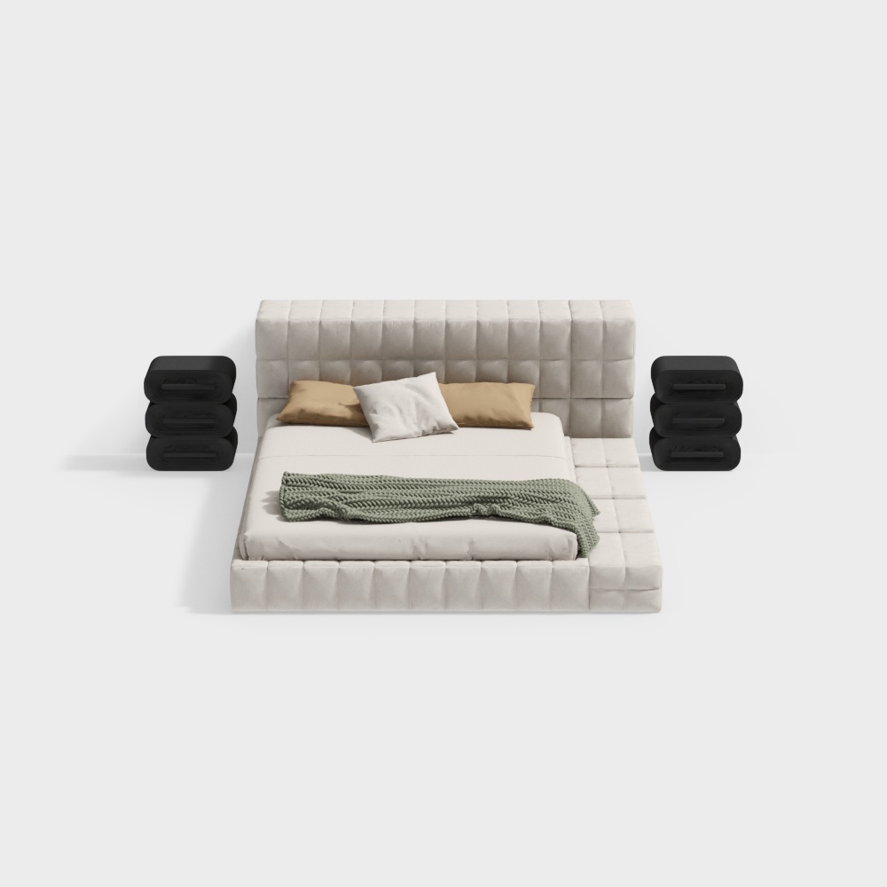 モダンなベッドのコンビネーション