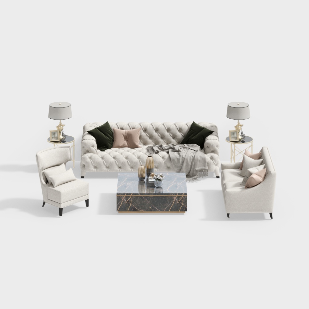 Jianou sofa and coffee table combination 525