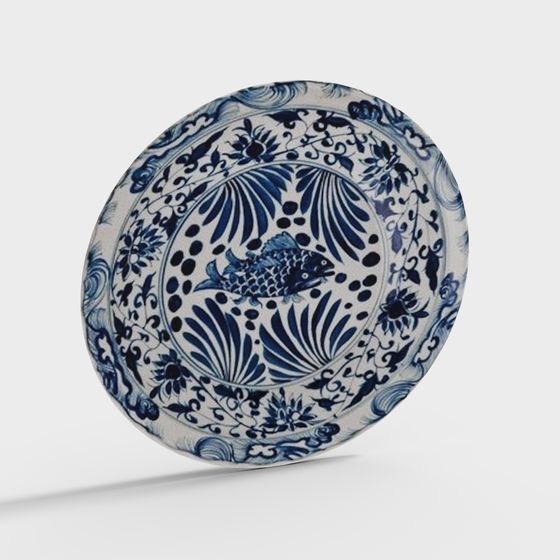Qinghua Porcelain Plate 3D model