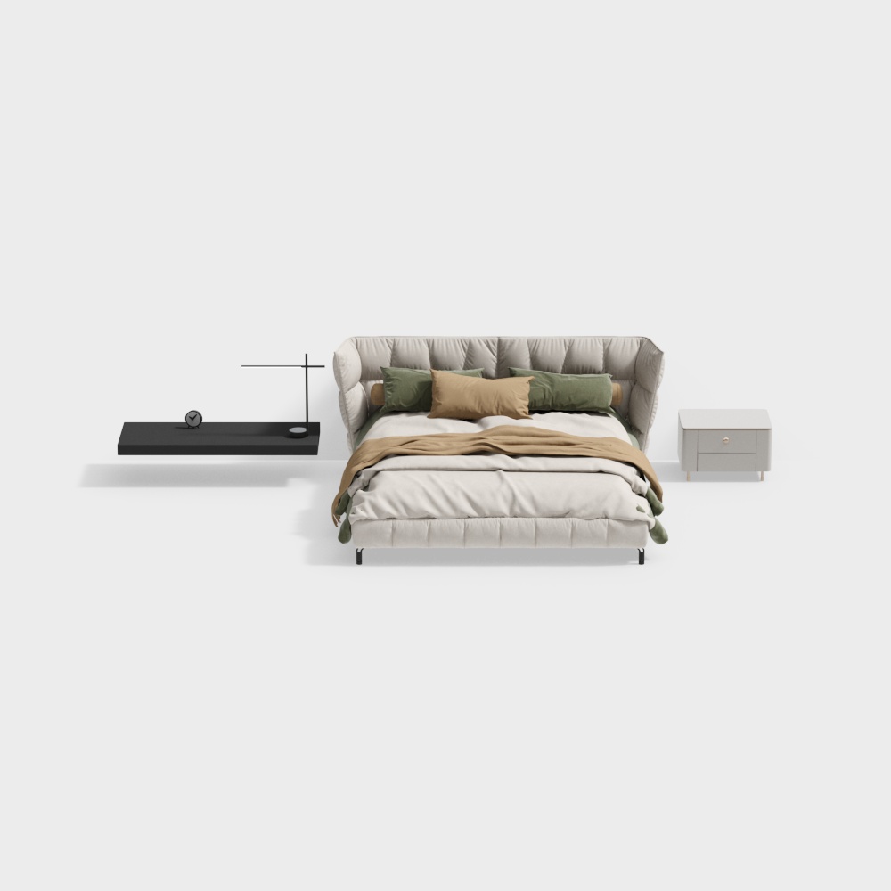 Modern bedroom double bed set