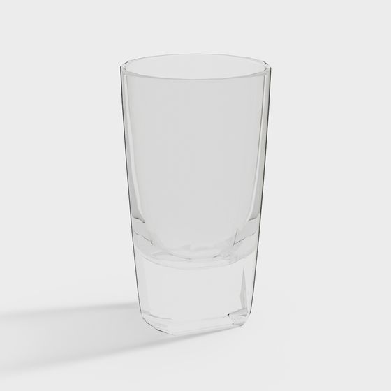 Elegant Minimalist Glass Cup 3D Model