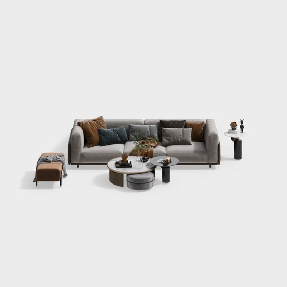 Bộ sofa và bàn trà Jianou 517