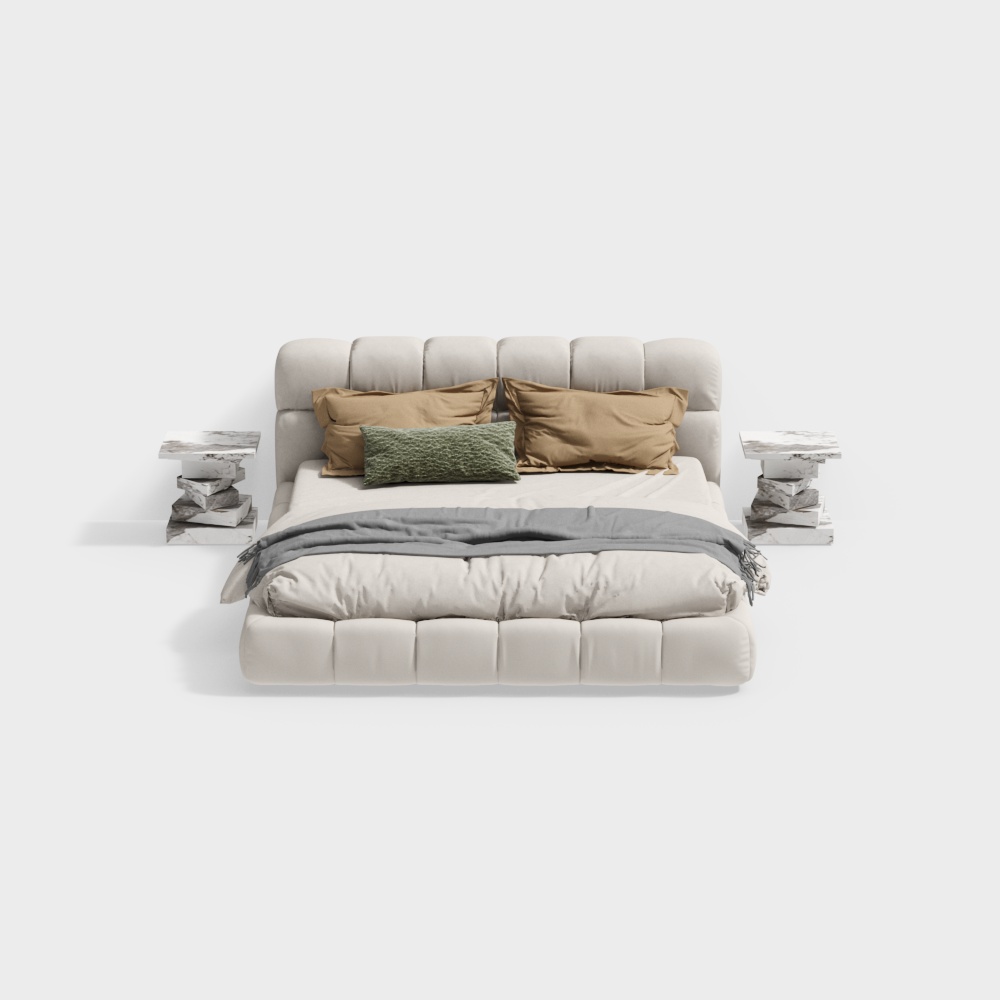 Modern bedroom double bed set