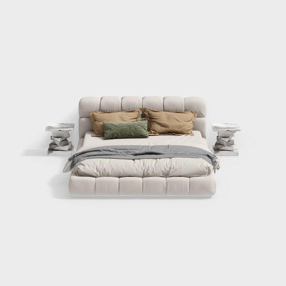 Urban Comfort 3D model Bed for Modern Interiors