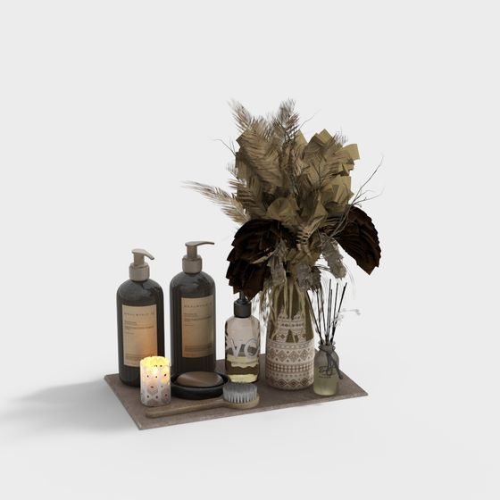 Natural Zen Bathroom Corner 3D model