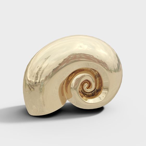 Golden Spiral Shell 3D model for Creative Design