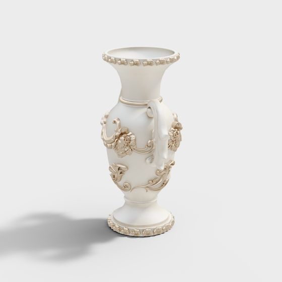 Elegant Scroll Vase 3D model