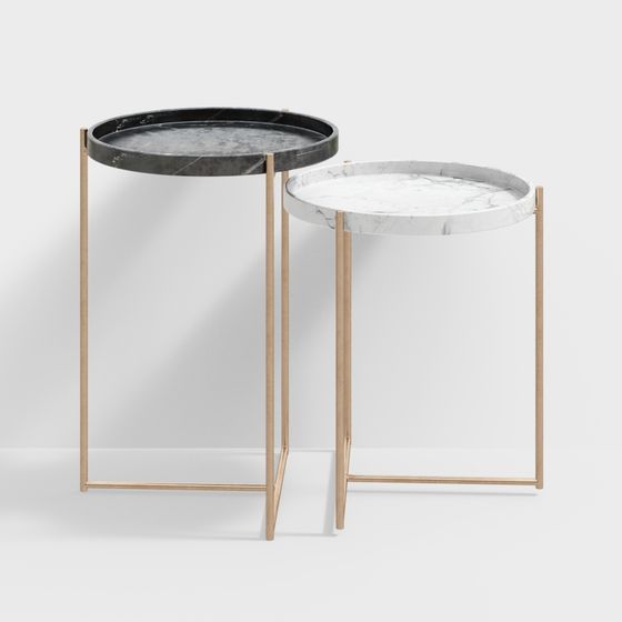 Elegant Round Table Series 3D model