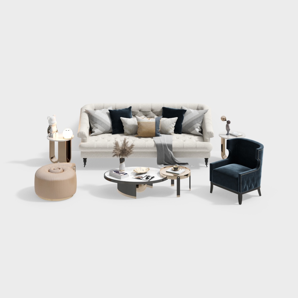 Jianou sofa and coffee table combination 493