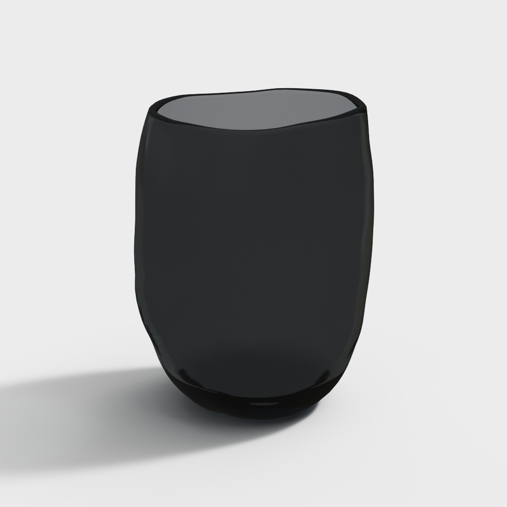 Black Glass Tumbler 3D model
