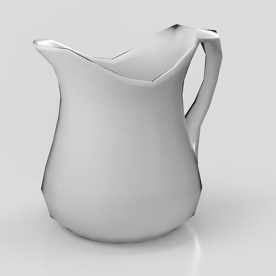 Streamlined Teapot 3D model in Low Poly Style