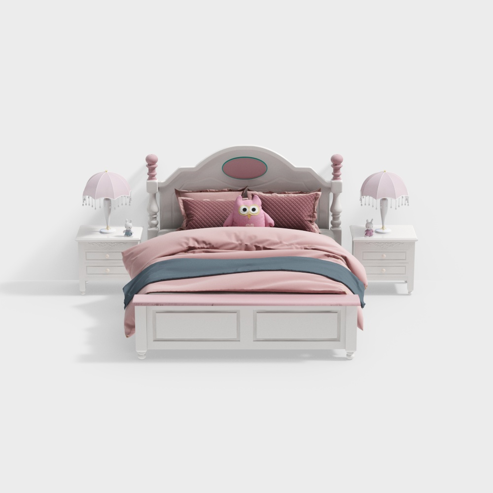 Jianou girls children's bed combination 463