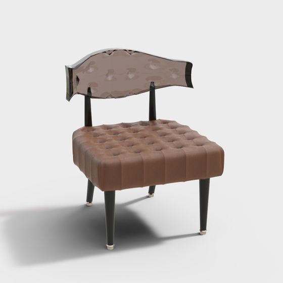 Elegant Low-Poly 3D Chair Model for Modern Spaces