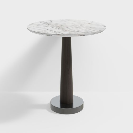 Elegant Low-Poly Round Table 3D model Design